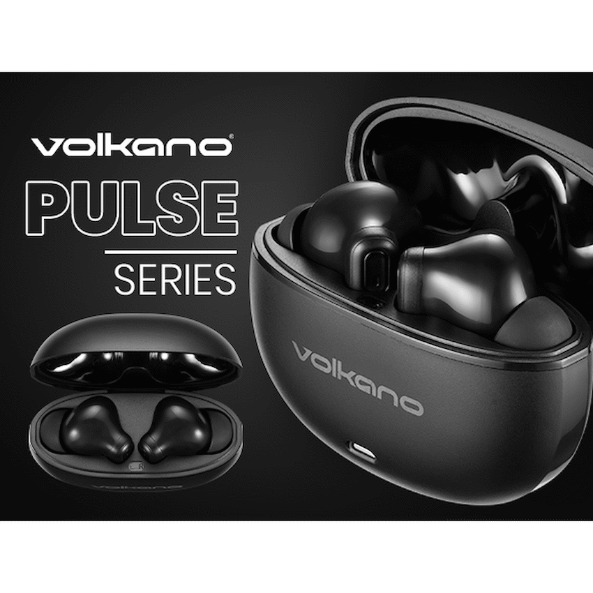 Volkano Pulse Series True Wireless Earphones with Charging Case - Black - image 14