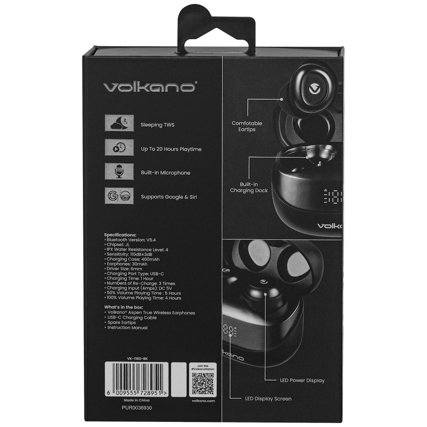 Volkano Aspen True Wireless Earphones - Black - image 14