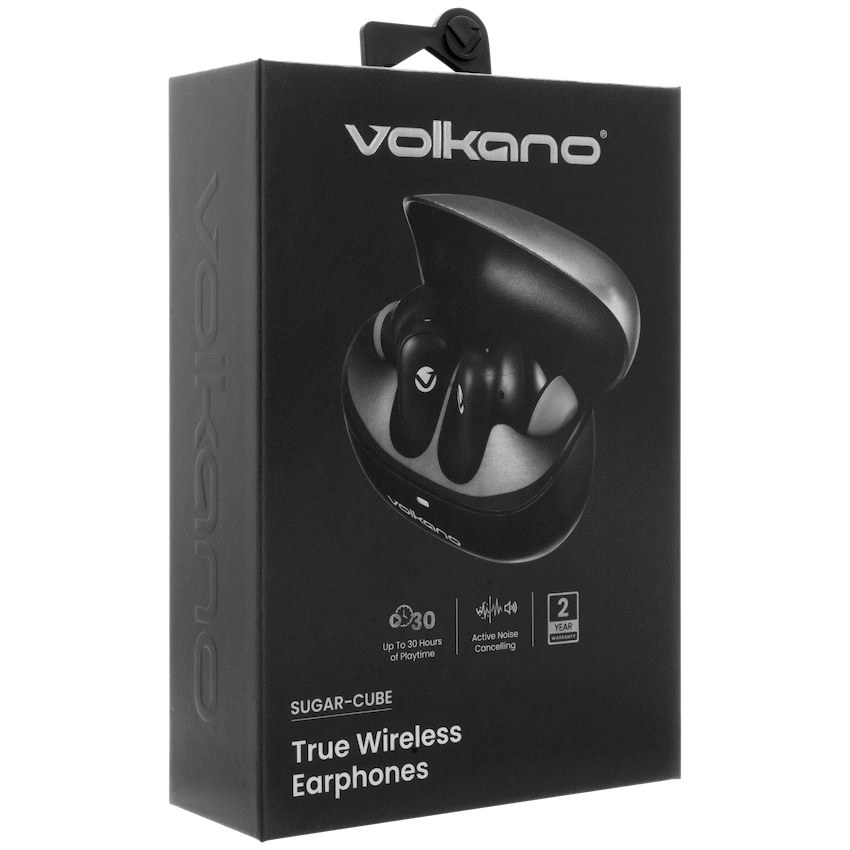 Volkano Sugar-Cube Active Noise Cancelling True Wireless Earphones - Black - image 14