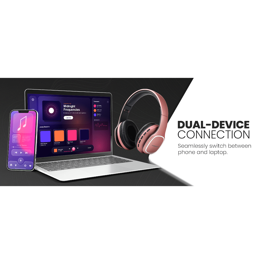 Volkano Phonic Series Bluetooth Full-Size Headphones - Rose Gold - image 14