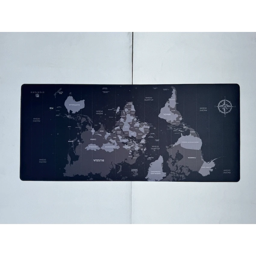 Everfurn Desk Mat - World Map - Large - Black - Non-Slip - image 14