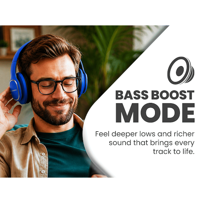 Volkano Phonic Series Bluetooth Full Size Headphones - Blue - image 14