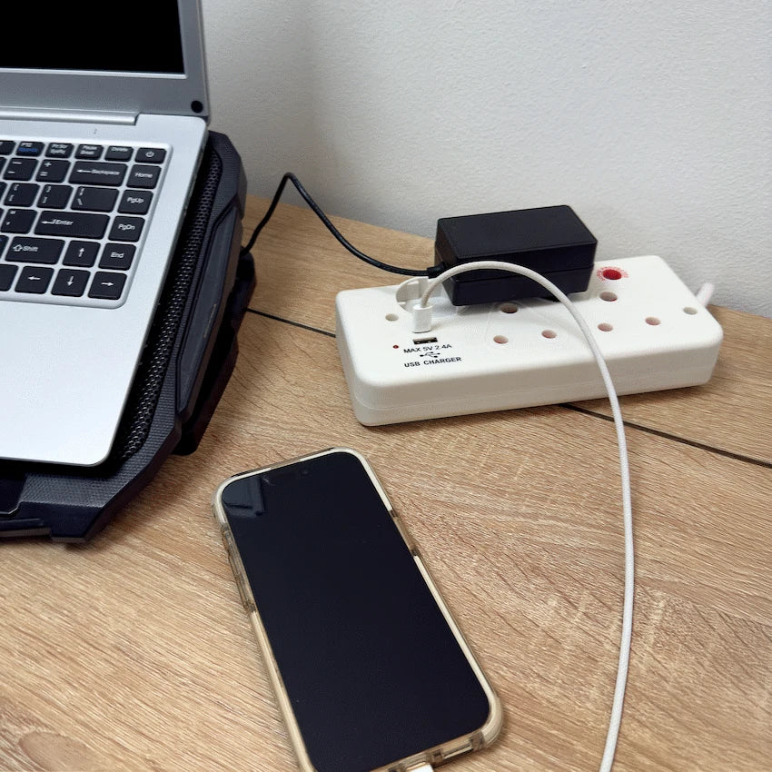 Ellies 4-Way Surge Multiplug with USB-A+USB-C 0.5m - WT - image 14
