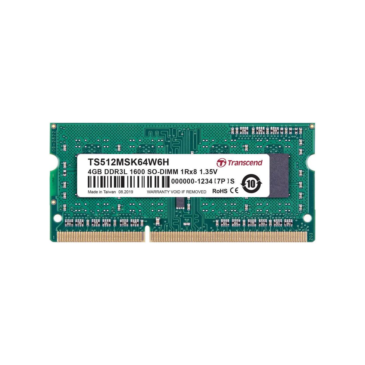 TRANSCEND 4GB LOW VOLTAGE \ DUAL VOLTAGE DDR3-1600 SO-DIMM - image 2