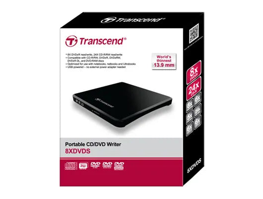 TRANSCEND 8X ULTRA-SLIM USB DVD-RW - BLACK - image 3