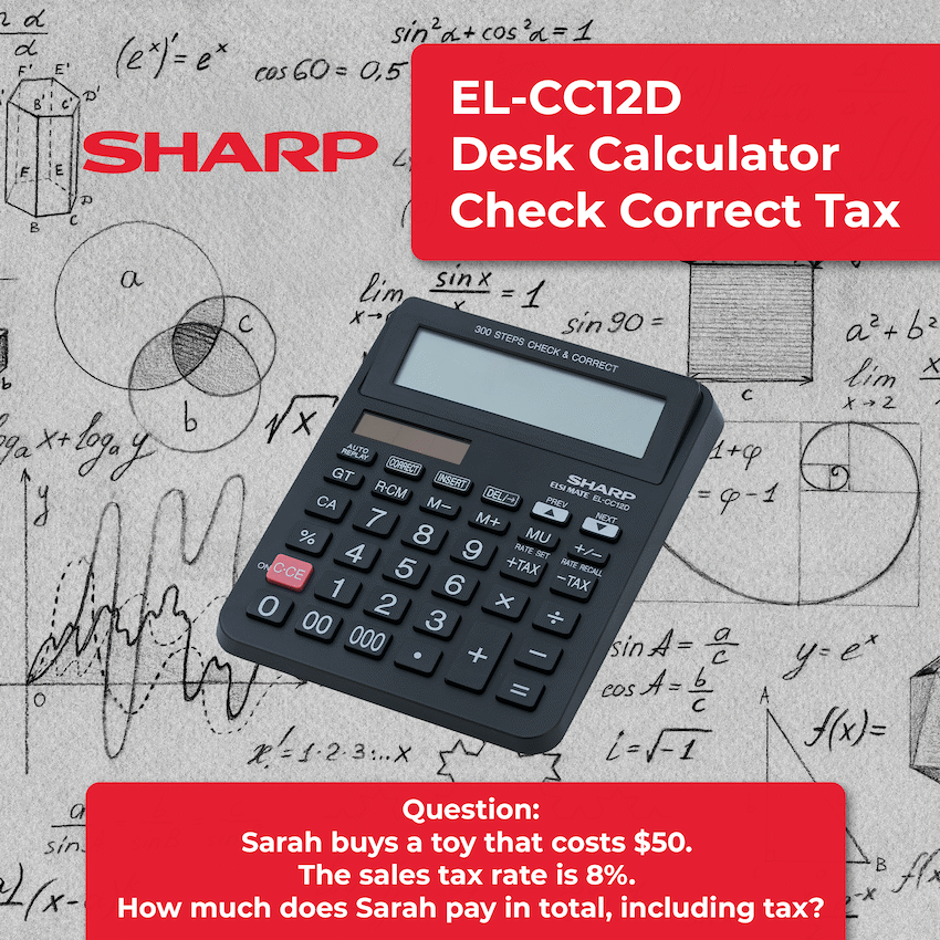 Sharp EL-CC12D Desk Calculator - CheckCorrect Tax - image 15