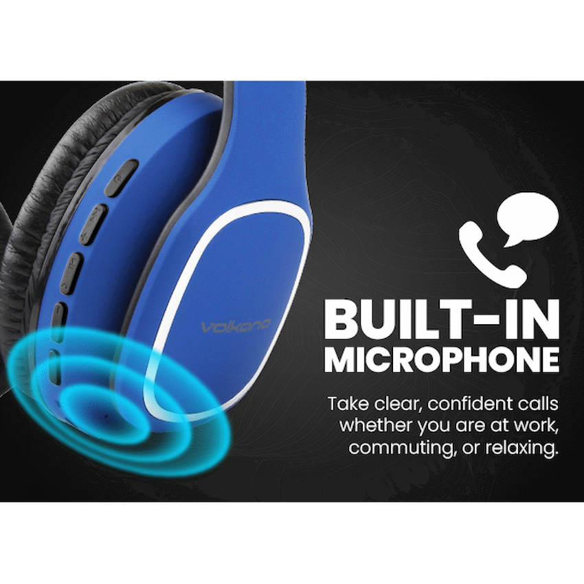 Volkano Phonic Series Bluetooth Full Size Headphones - Blue - image 15