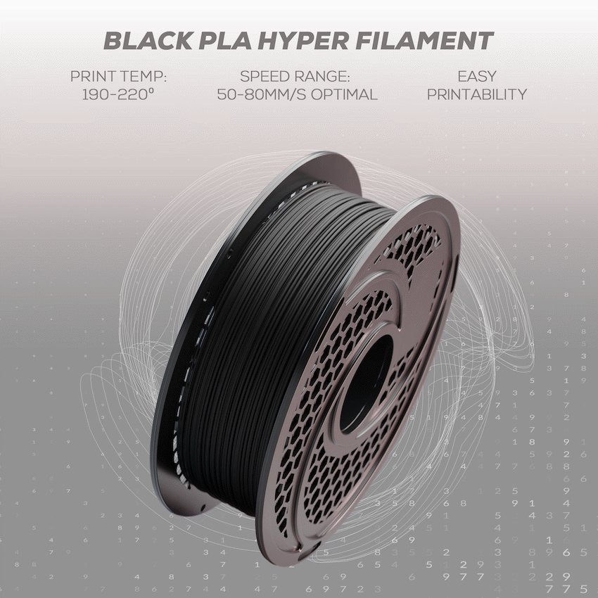 SA Filament PLA Hyper Filament 1kg - Black - image 15