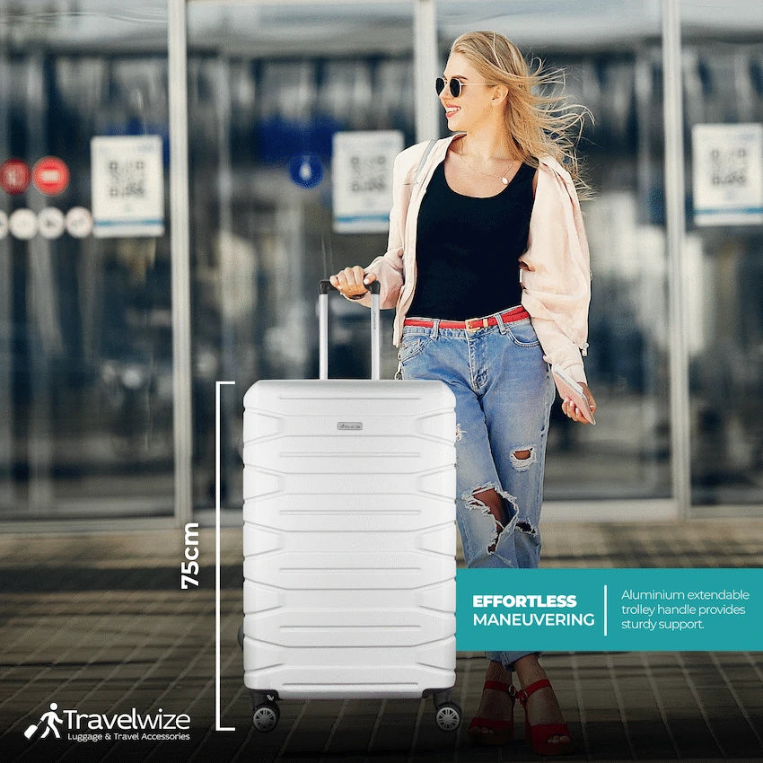 Travelwize Cabana ABS 4-Wheel Spinner 75cm Luggage - Platinum - image 15