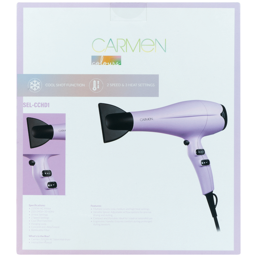 Carmen Colours 2200w AC Hair Dryer - image 15