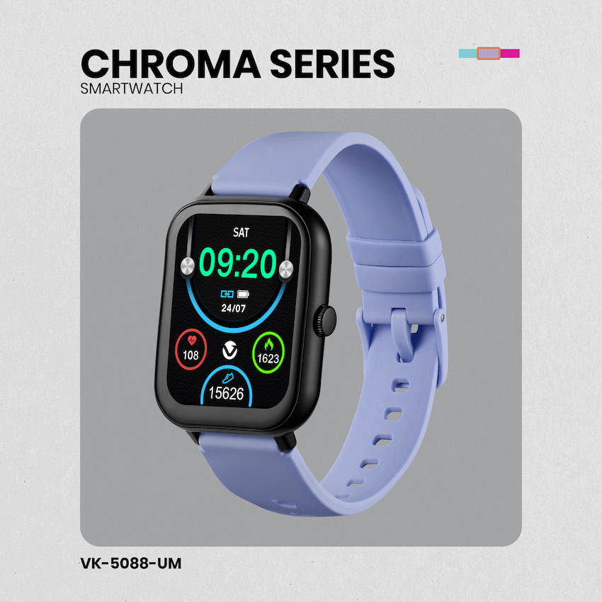 Volkano Chroma Series Smartwatch with Ultramarine Strap - image 15