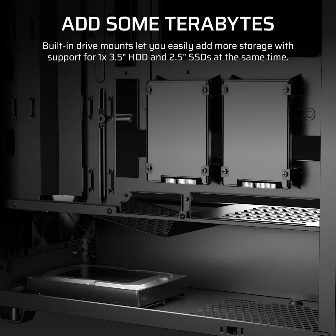 3200D RS Mid-Tower PC Case; 3x RS120 fans incl - Smoke. - image 3