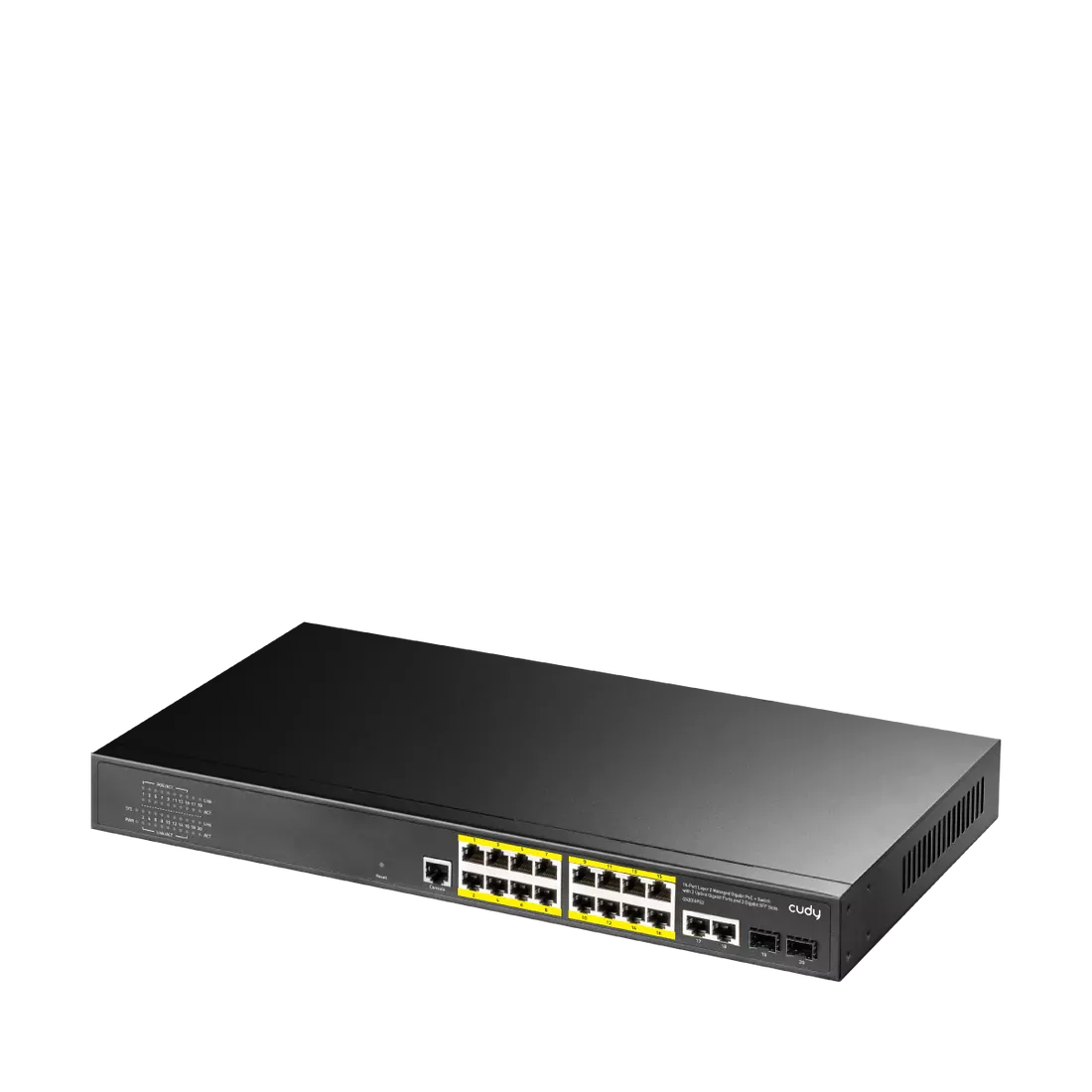Cudy 16-port Layer 2 Managed Gigabit PoE Switch | GS2018PS2 - 200W - image 3