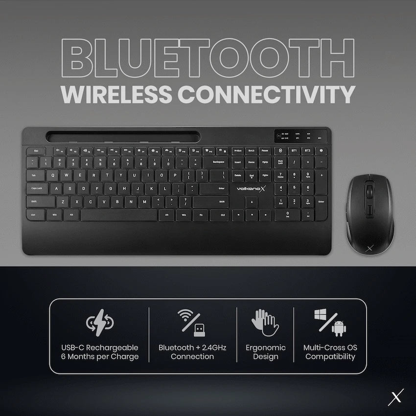VolkanoX Gem Bluetooth Wireless Keyboard and Mouse - Black - image 16