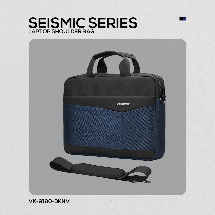 Volkano Seismic 15.6" Laptop Shoulder Bag Blk/Nvy - image 16
