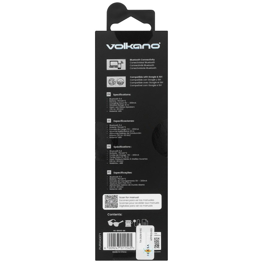 Volkano Sonique Series Bluetooth Audio Glasses - Dark Lenses - image 16