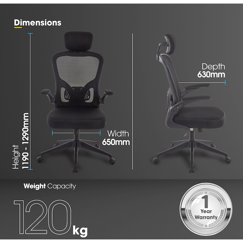 Everfurn Stagio Ergo High Back Office Chair - image 16