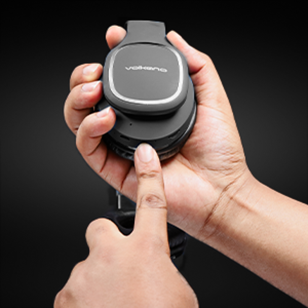 Volkano Phonic Series Bluetooth full size headphones - black