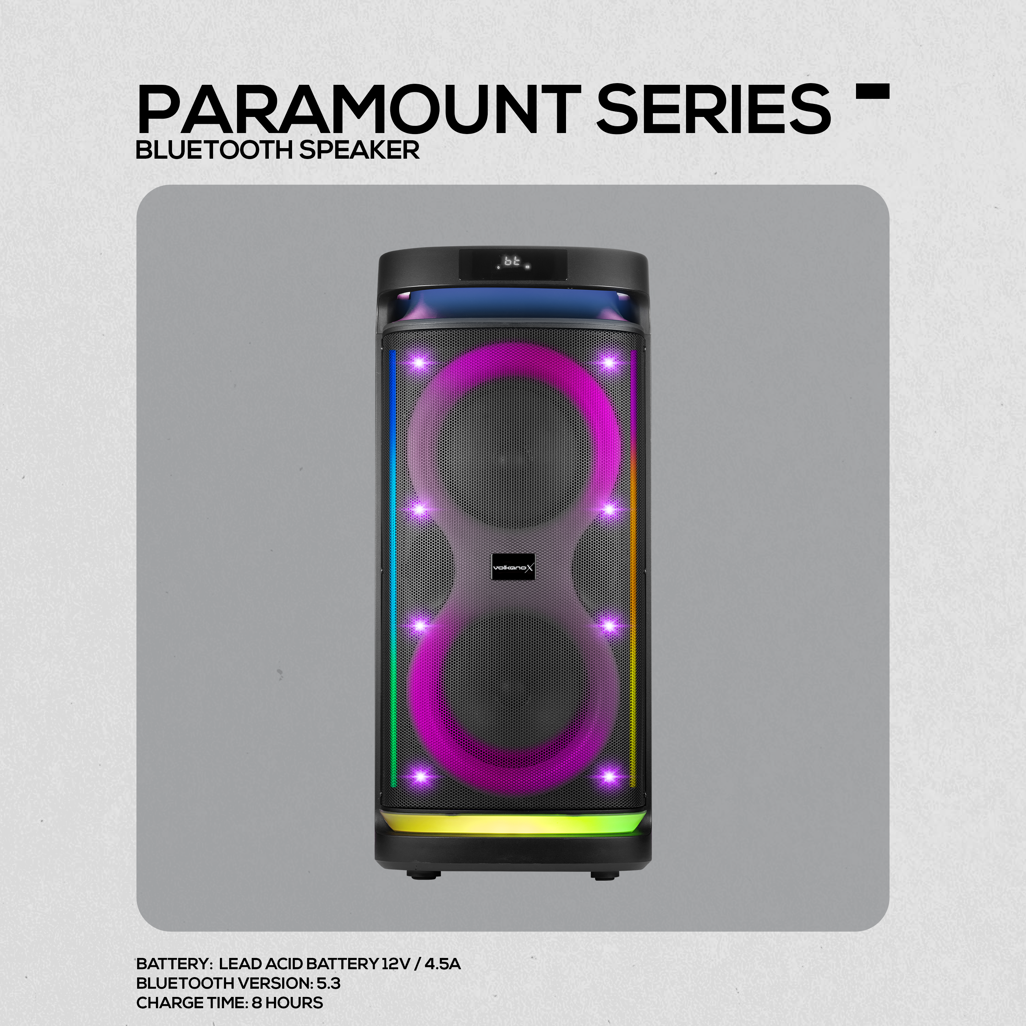 VolkanoX Paramount Series 8" Bluetooth Party Speaker - 80W