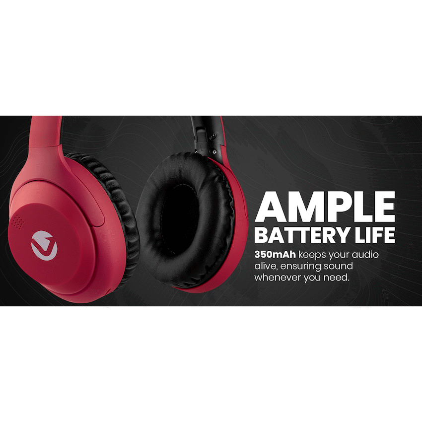 Volkano Cosmic 2 Series Bluetooth Headphones - Red - image 16
