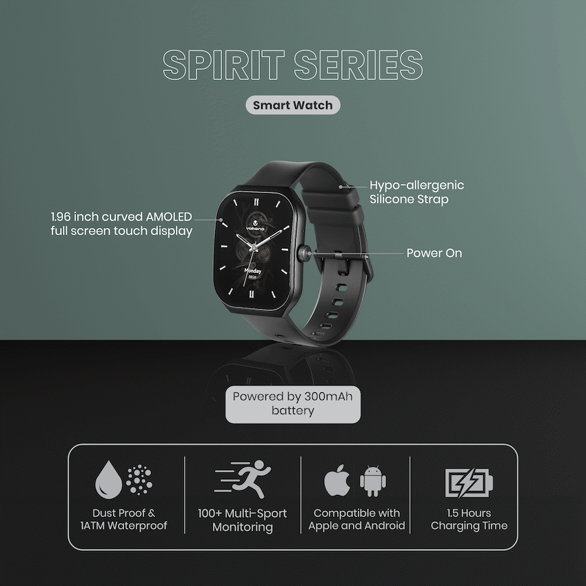 Volkano Spirit Series Smart Watch - Black - image 16