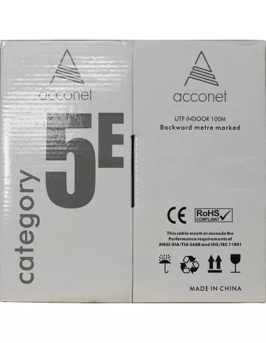 Acconet CAT5e Indoor Ethernet Cable 100m White Solid Copper UTP Pull Box | CAT5-100-SC - image 3