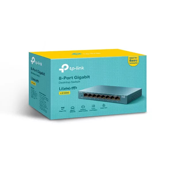 TP-Link 8-Port 10/100/1000Mbps Desktop Network Switch | TL-SG108 - image 4