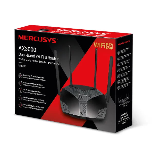 Mercusys AX3000 Wi-Fi 6 Mesh Router | MRC-MR80X - image 4