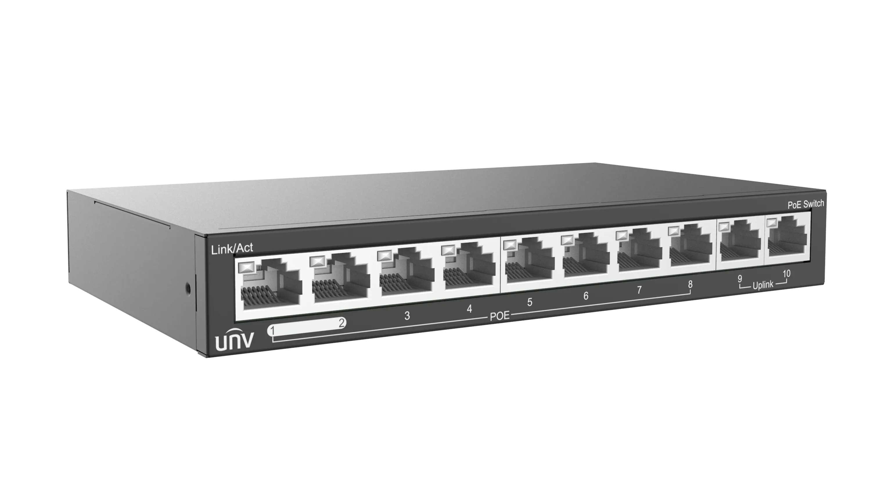 Uniview UNV 8-Port PoE Switch 88W with 2 Uplinks | NSW2020-10T-POE-IN - image 3