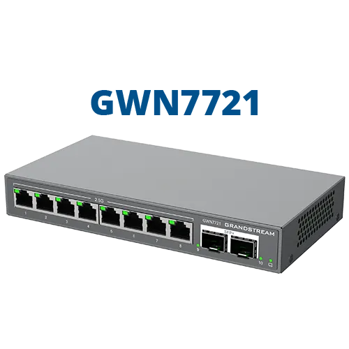 Grandstream Enterprise 8 port Lite Cloud Managed 2.5GbE PoE Switch | GWN7721P - image 2