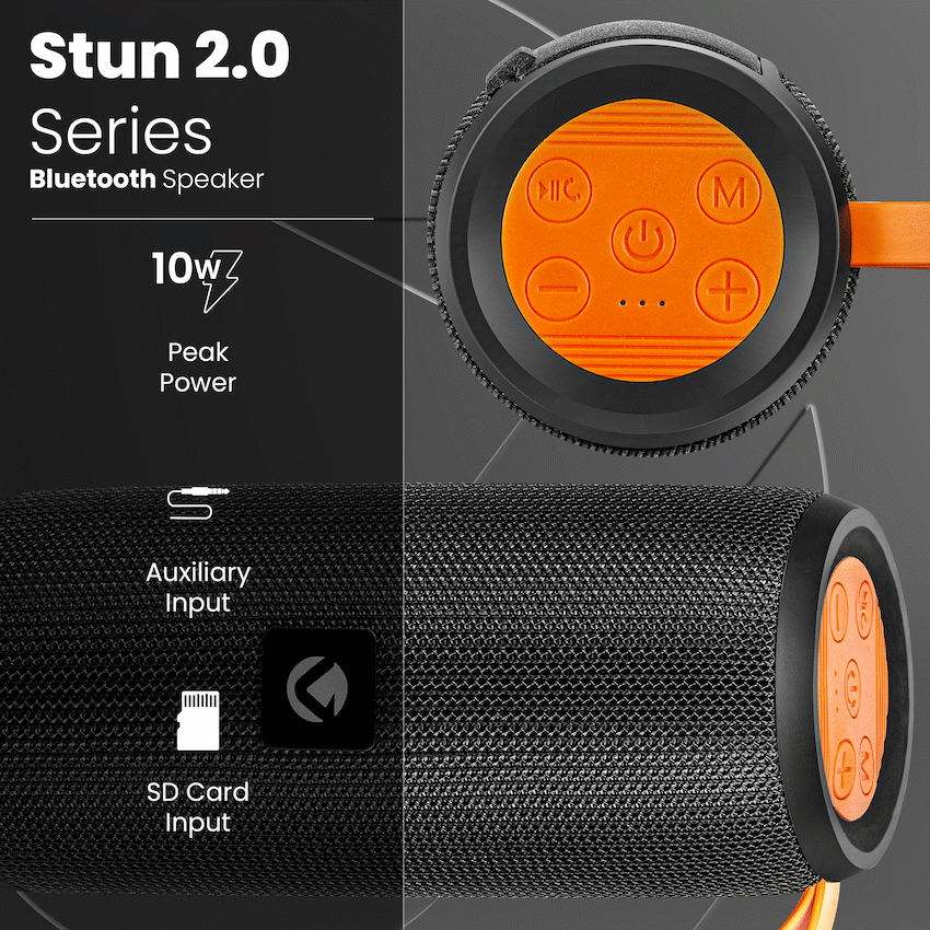 Volkano Stun 2.0 Series Bluetooth Speaker - Black - image 17