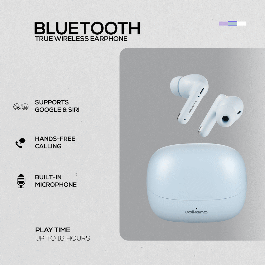 Volkano Jupiter Series TWS Earphones - Pastel Blue - image 17
