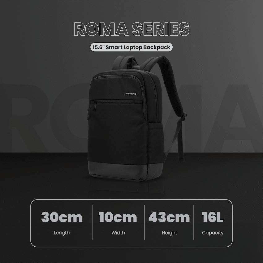Volkano Roma 15.6" Smart Laptop Backpack - Black - image 17