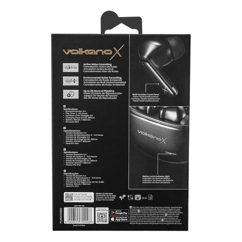 VolkanoX VXT200S Hybrid ANC TWS Earphones - Black - image 17