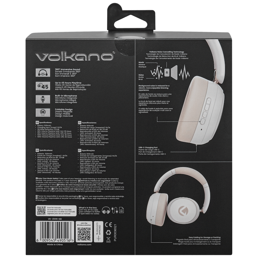 Volkano Lexi Bluetooth Headphone with ANC - Nude - image 17