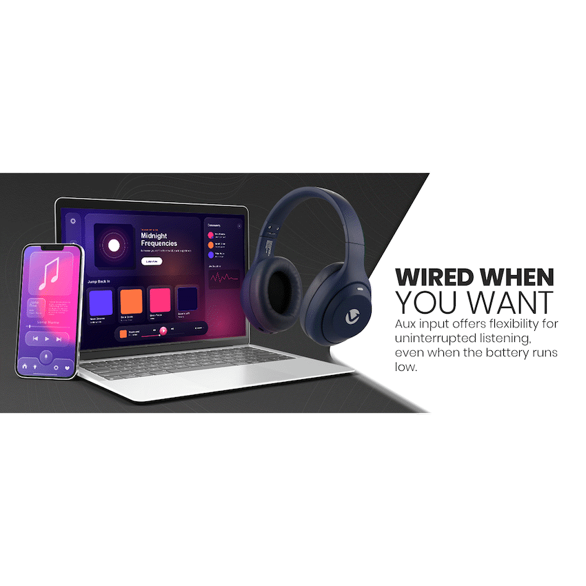 Volkano SoundSweeper Series Active Noise Cancelling bluetooth Headphones - Blue - image 17