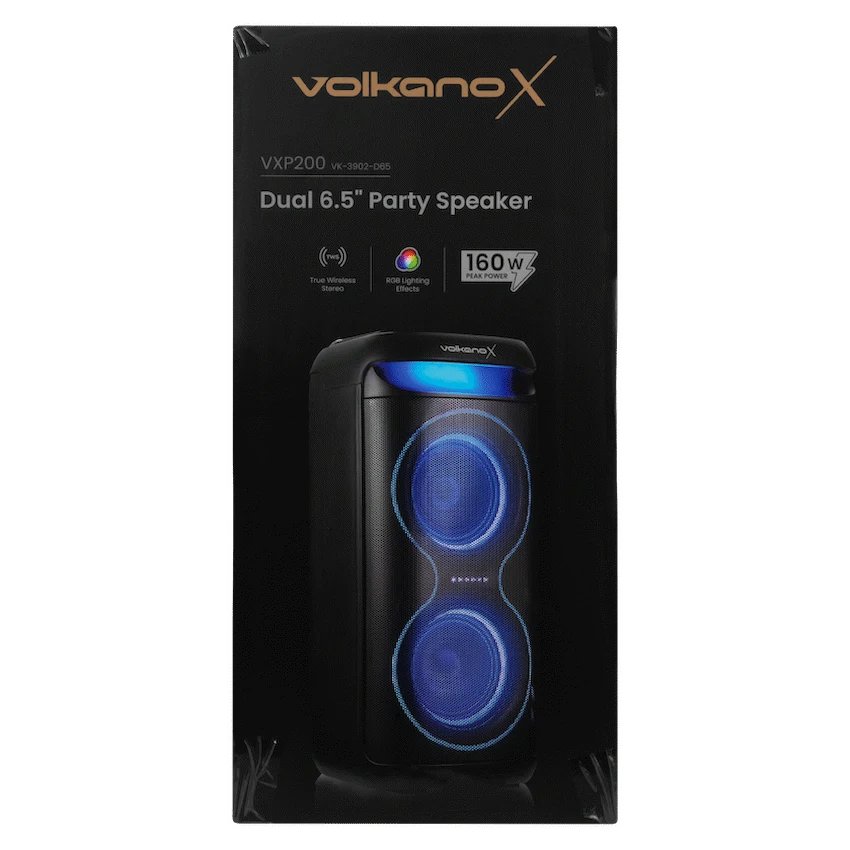 VolkanoX VXP200 Dual 6.5" Party Speaker  - Black - image 17