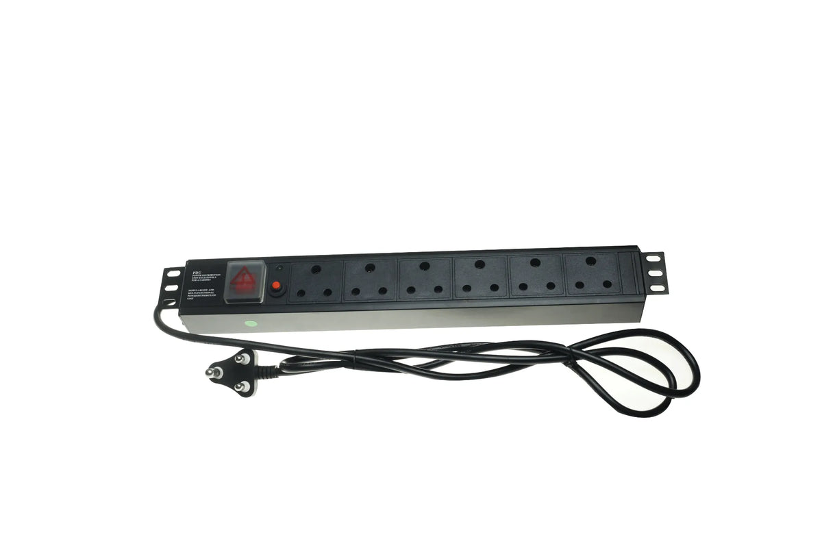 Acconet Power Distribution Unit, 1U, 7 way, 3 Pin SA plug