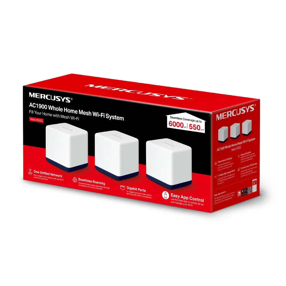 Mercusys Halo Wi-Fi 5 Mesh System (3-Pack) | MRC-HALO-H50G-3P - image 3
