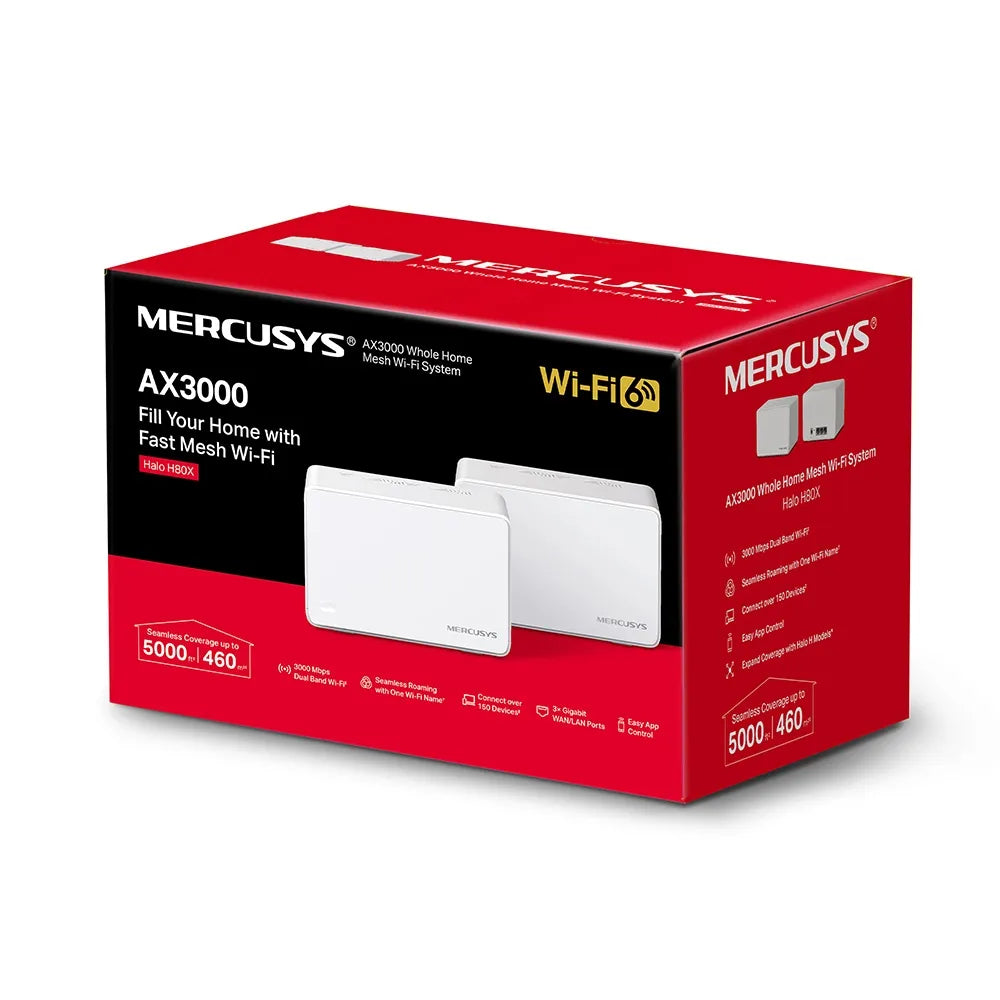 Mercusys Halo Wi-Fi 6 Mesh System (2-Pack) | MRC-HALO-H80X-2P - image 4