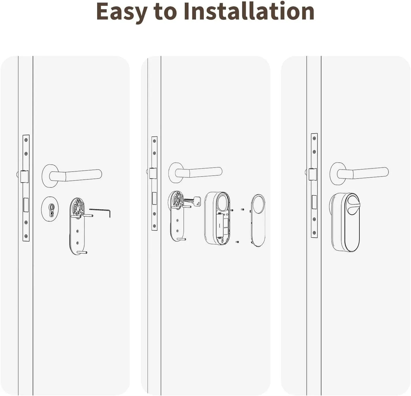 Aqara U200 Lite Matter Retrofit Smart Lock Kit |  EL-D03D-BLACK - image 5