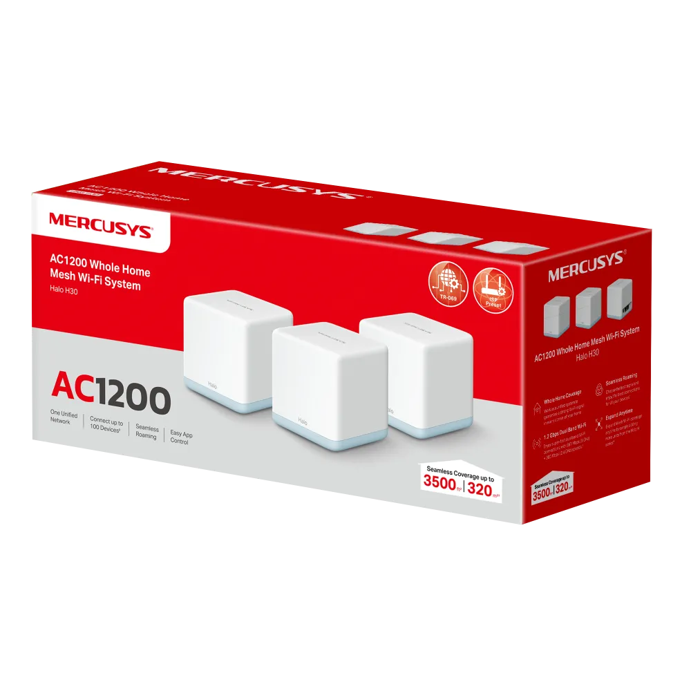 Mercusys Halo H30 AC1300 Mesh Wi-Fi System | MRC-HALO-H30-3P - image 3
