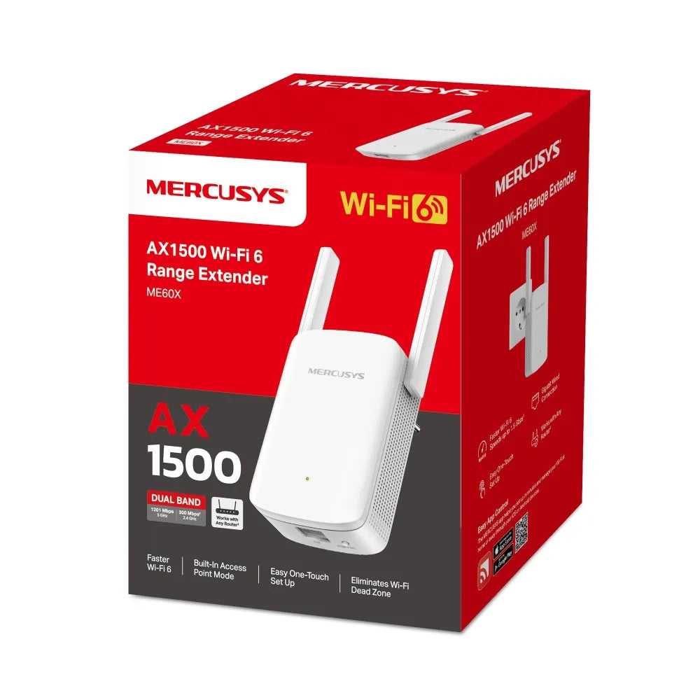 Mercusys AX1500 Wi-Fi 6 Range Extender | ME60X - image 3