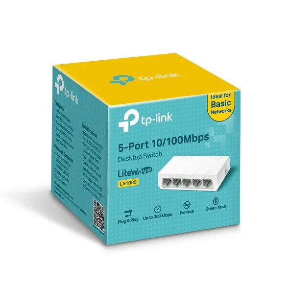 TP-Link LiteWave 5-Port 10/100 Mbps Desktop Switch | LS1005 - image 3