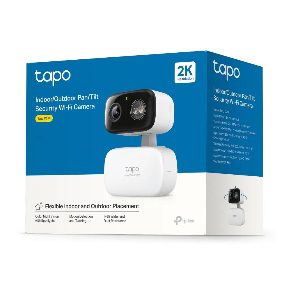 TP-Link Tapo Indoor/Outdoor Pan/Tilt Security Wi-Fi Camera | Tapo C216 - image 4