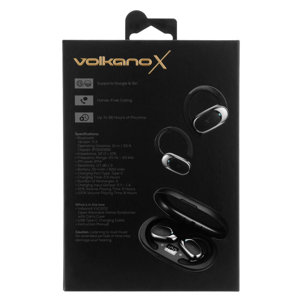 Volkano X VXO200 Open Wearable Stereo Earphones  - Black