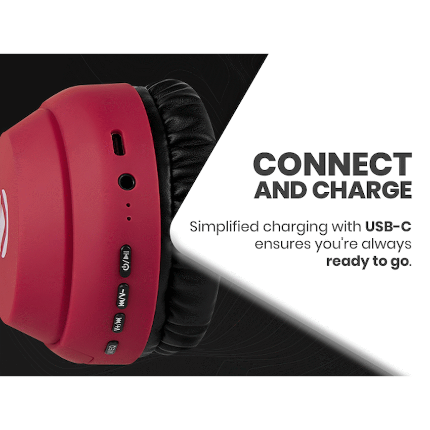 Volkano Cosmic 2 Series Bluetooth Headphones - Red - image 18
