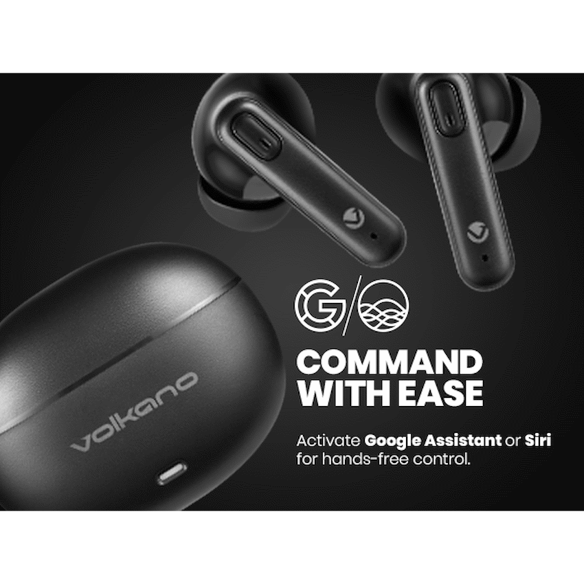 Volkano Pulse Series True Wireless Earphones with Charging Case - Black - image 18