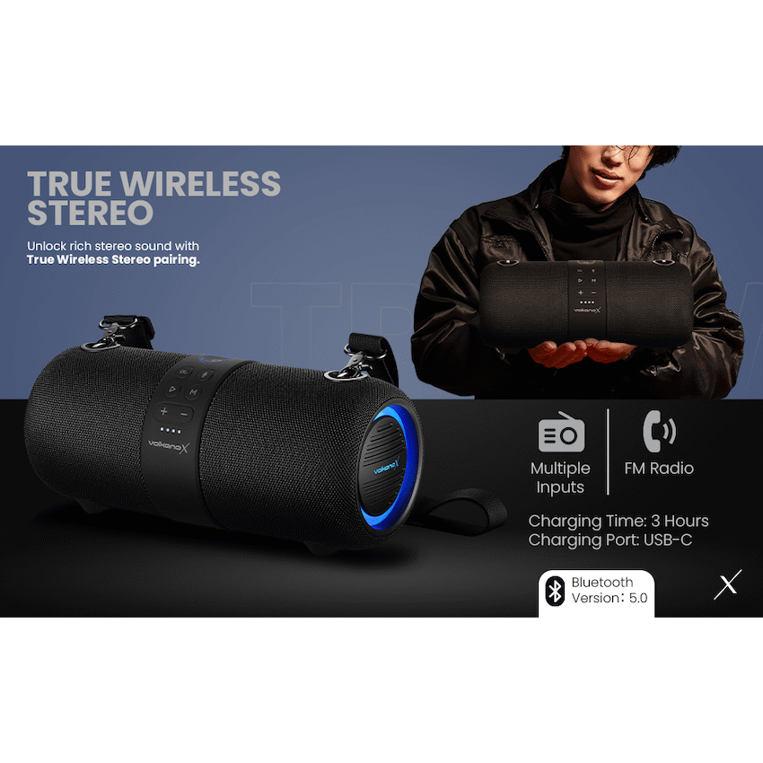 VolkanoX Python Series Bluetooth Speaker - Black - image 18