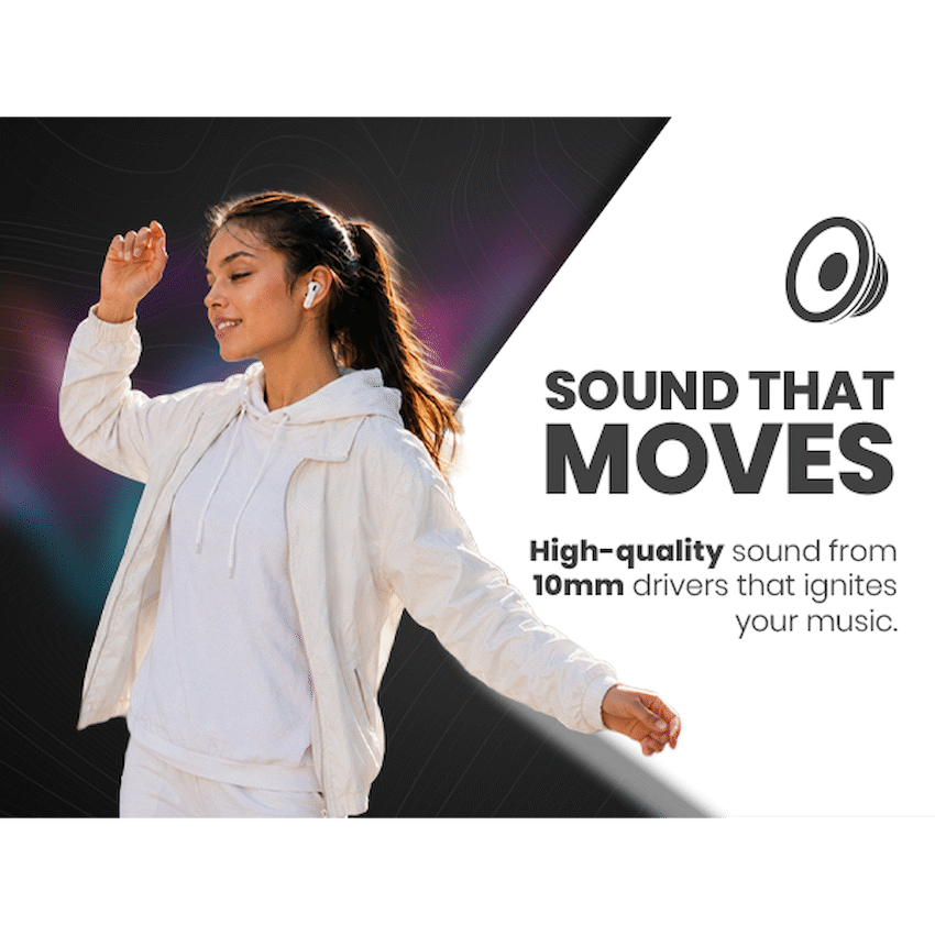 Volkano Pulse Series True Wireless Earphones with Charging Case - White - image 18